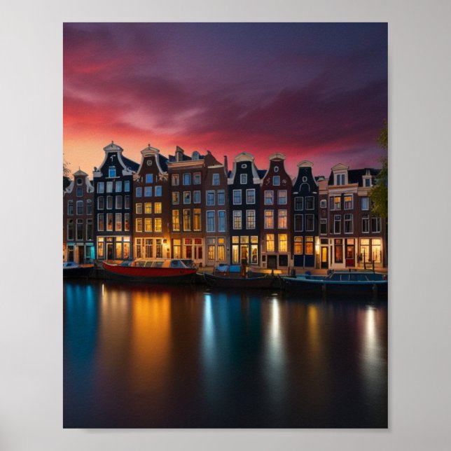 Charming Amsterdam City Poster (Framsidan)