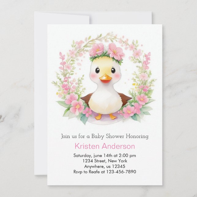 Charming Anka Parad Baby Shower Inbjudningar (Framsida)