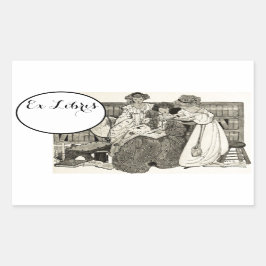 Charming Anpassade Ex Libris Bibliotek bokskylt Rektangulärt Klistermärke