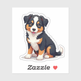 Charming Australian shepherd, 3D Stollig, Small Klistermärken
