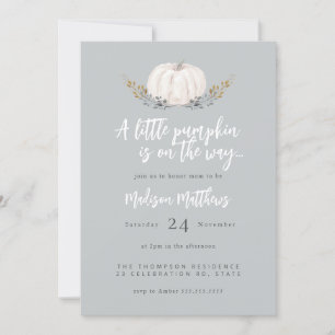 Charming Autumn 'Little Pumpkin' Baby Shower Inbjudningar