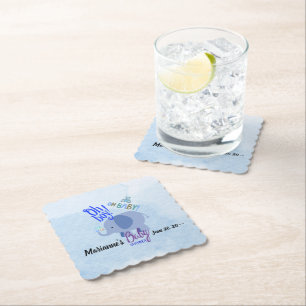 Charming Baby Shower: Oh Oh Oh Oh Baby 2 tone blue Underlägg Papper