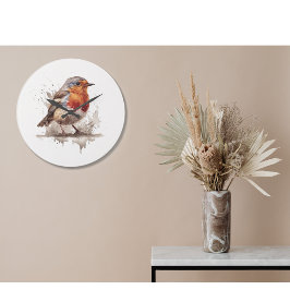 Charming Backyard Robin Stor Klocka