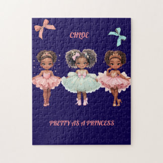 Charming Ballerinas Tutus Tiaras Rosa Whimsical Pussel