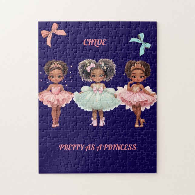Charming Ballerinas Tutus Tiaras Rosa Whimsical Pussel (Vertikal)