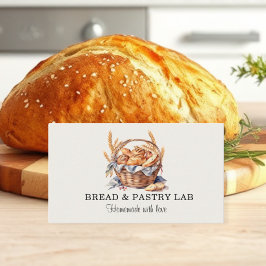 Charming Basket av bröd och vetebakeri Visitkort