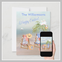 Charming Beach Bunnies Roligt Glad påsk Card Meddelande
