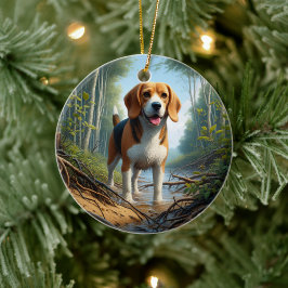Charming Beagle Keepsake Julgransprydnad Keramik