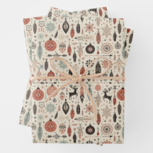 Charming Beige jul Feather och Reindeer