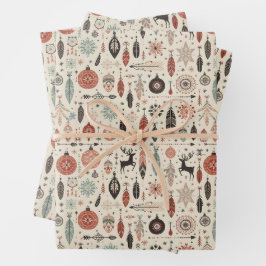 Charming Beige jul Feather och Reindeer