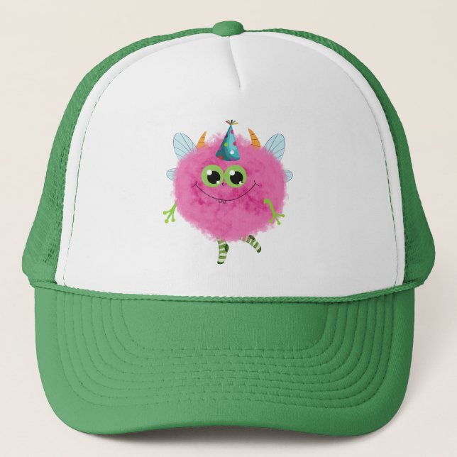 Charming birthday monster Baseball & Trucker Hats Keps (Framsida)
