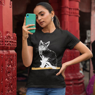 Charming Black and White Cat Tastic T Shirt