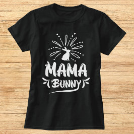 Charming Black and White Mamma Bunny T Shirt