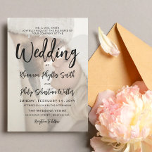 Charming Black Calligraphy Photo Bröllop