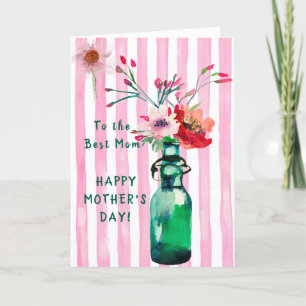 CHARMING BLOMMIGT BEST MAMMA MORS DAG-KORT KORT