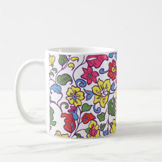 Charming Blommigt: Sömlös Garden Struktur Kaffemugg
