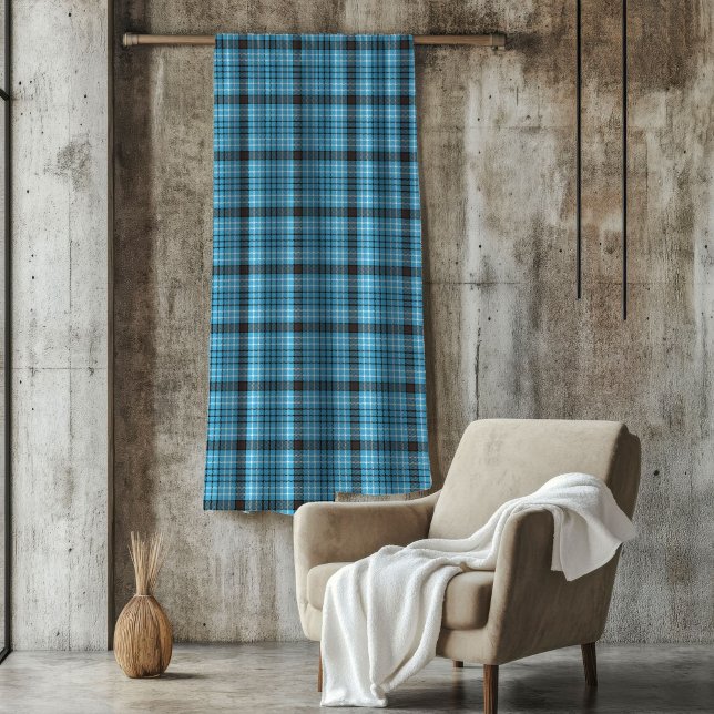Charming Blue Grått Plade Throw för manar's Giitin Fleecefilt (Charming Blue Grey Plaid Throw for Men's Gifting Fleece Blanket)