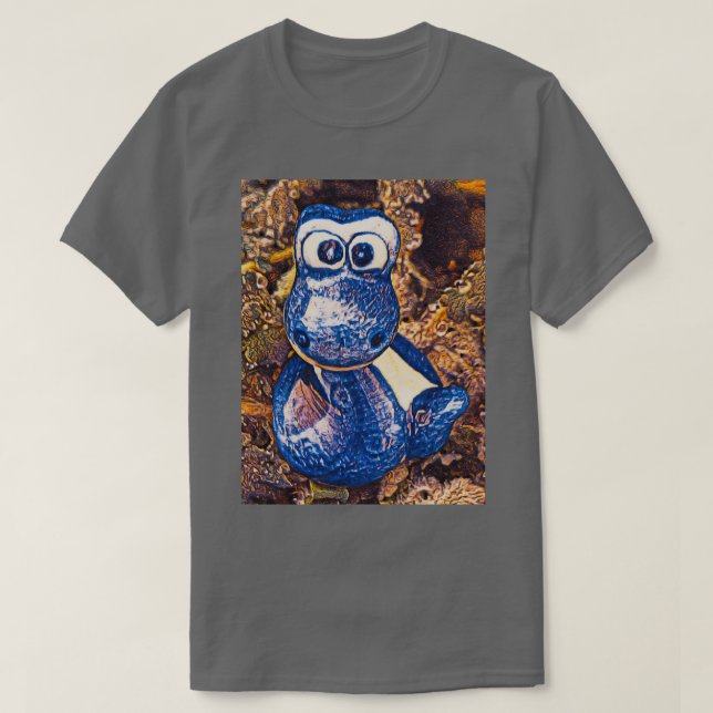 Charming Blue Little snake 8 T Shirt (Design framsida)