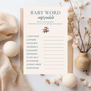 Charming Blue Nalle Boy Shower Flygblad
