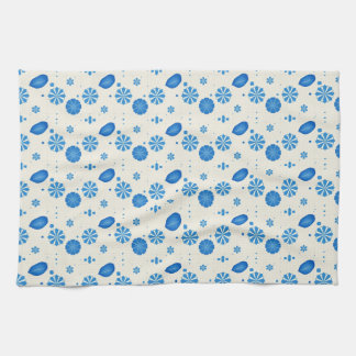 Charming Blue Patterned Tea Towel Kökshandduk