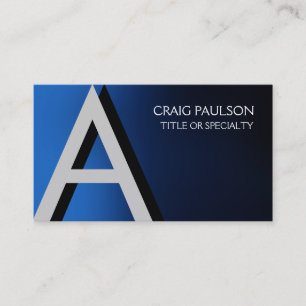 Charming Blue Professionell Monogram-Affärskort Visitkort
