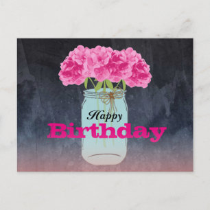 Charming Bouquet Postcard Birthday Greetings Vykort