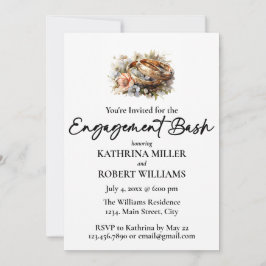 Charming Bröllop Ring, Förlovning Bash Inbjudningar