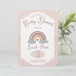 Charming Bubblegum Delight Baby Shower Invitations Inbjudningar