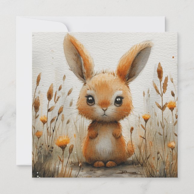 Charming Bunnies: Anbud Surprises 🐇 Digital Julkort (Framsida)