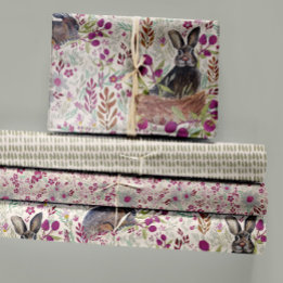 Charming Bunnies in Basket Meadow Decoupage