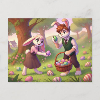 Charming Bunny Påskägg Hunt Helg Vykort