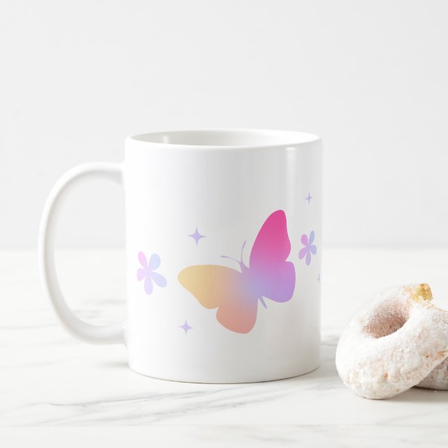 Charming Butterfly Design Mjölk & kaffe Mugg (Med munk)