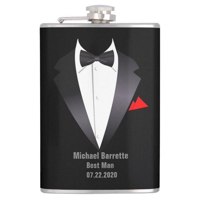 Charming Calla Lily Bröllop Best Man Flask Fickplunta (Framsidan)