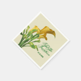 Charming Calla Lily Bröllop Pappra Napkins Pappersservett