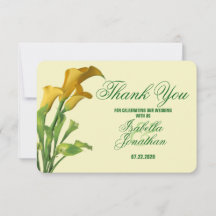 Charming Calla Lily Bröllop - tackkort