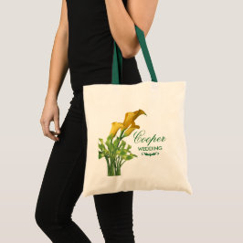 Charming Calla Lily Bröllop Tote Bag Tygkasse