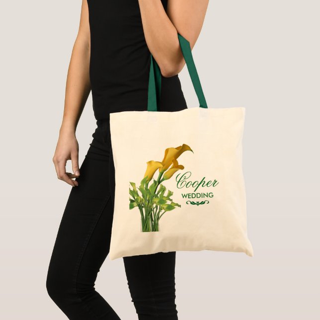 Charming Calla Lily Bröllop Tote Bag Tygkasse (Framsida (produkt))