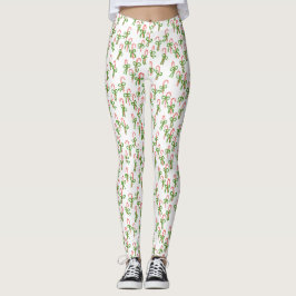 Charming Candycane Bows jul Julafton Helgdag Leggings