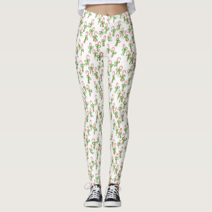 Charming Candycane Bows jul Julafton Helgdag Leggings
