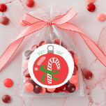 Charming Candycane jul Ornament Julafton Helgdag Runt Klistermärke<br><div class="desc">Hoppas du gillar helgdag mönster. Sök efter fler matchande artiklar och annat helgdag mönster. Tack för att du shoppade med mig!</div>