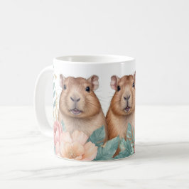 Charming Capybara Trio och Blommigt Bliss Kaffemugg