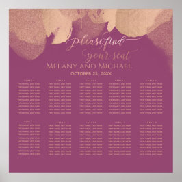 Charming Cassis ro guld vattenfärgskrofégrafi Poster