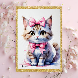Charming Cat Birthday-inbjudningar Inbjudningar