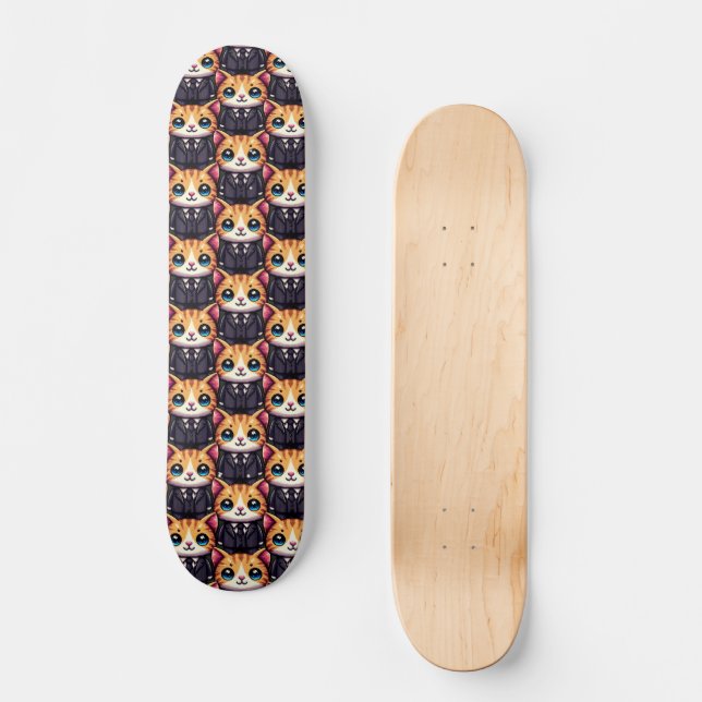 Charming Cat Executive Mini Skateboard Bräda 18,5 Cm (Framsida)
