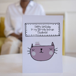 Charming Cat Lover's Birthday Card