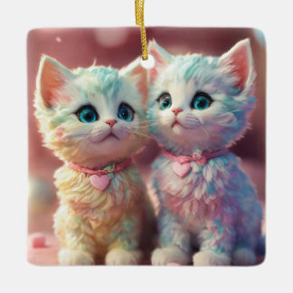 "Charming Cat Ornaments" Julgransprydnad Keramik