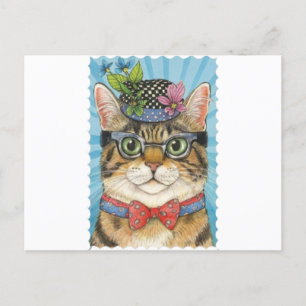 Charming Cat Postcard för Kattdjur Fanatics Vykort