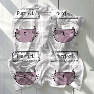 Charming Cat Purrfect Gingham Mönster Fleecefilt