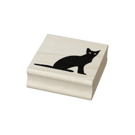 Charming Cat Sitta stillart Frimärke Stämpel
