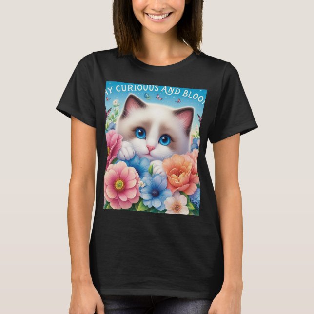 Charming Cat T-Shirt Design (Framsida)